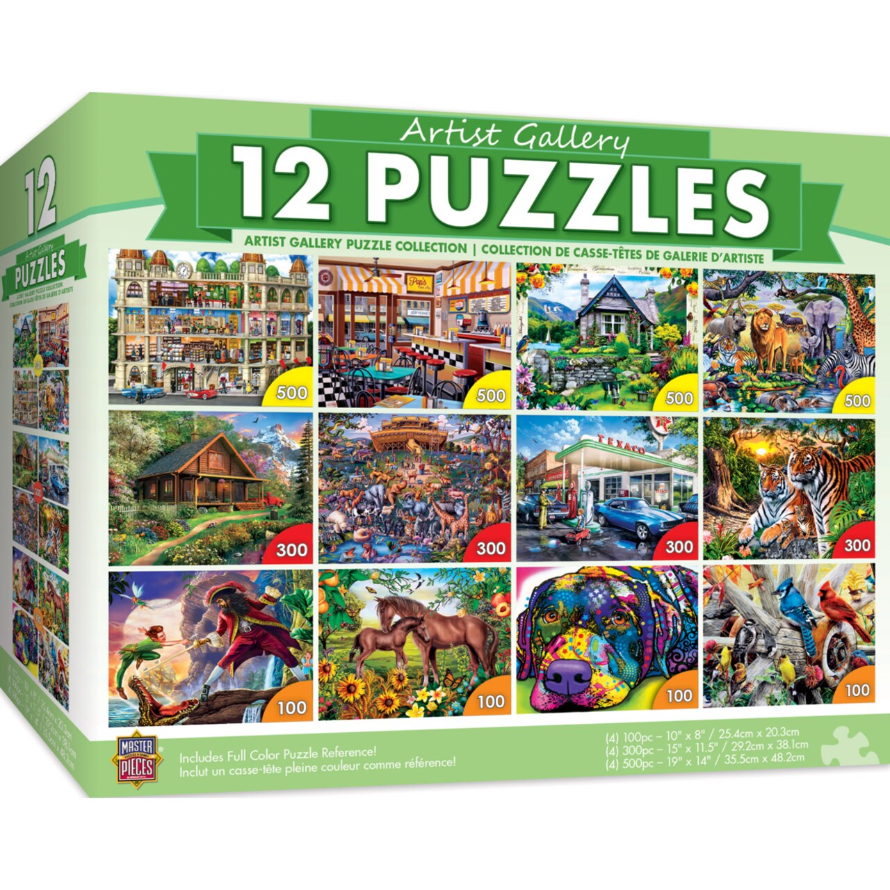 Masterpieces 12 Pack Jigsaw Puzzles - Artist Gallery 12 Pack Bundle